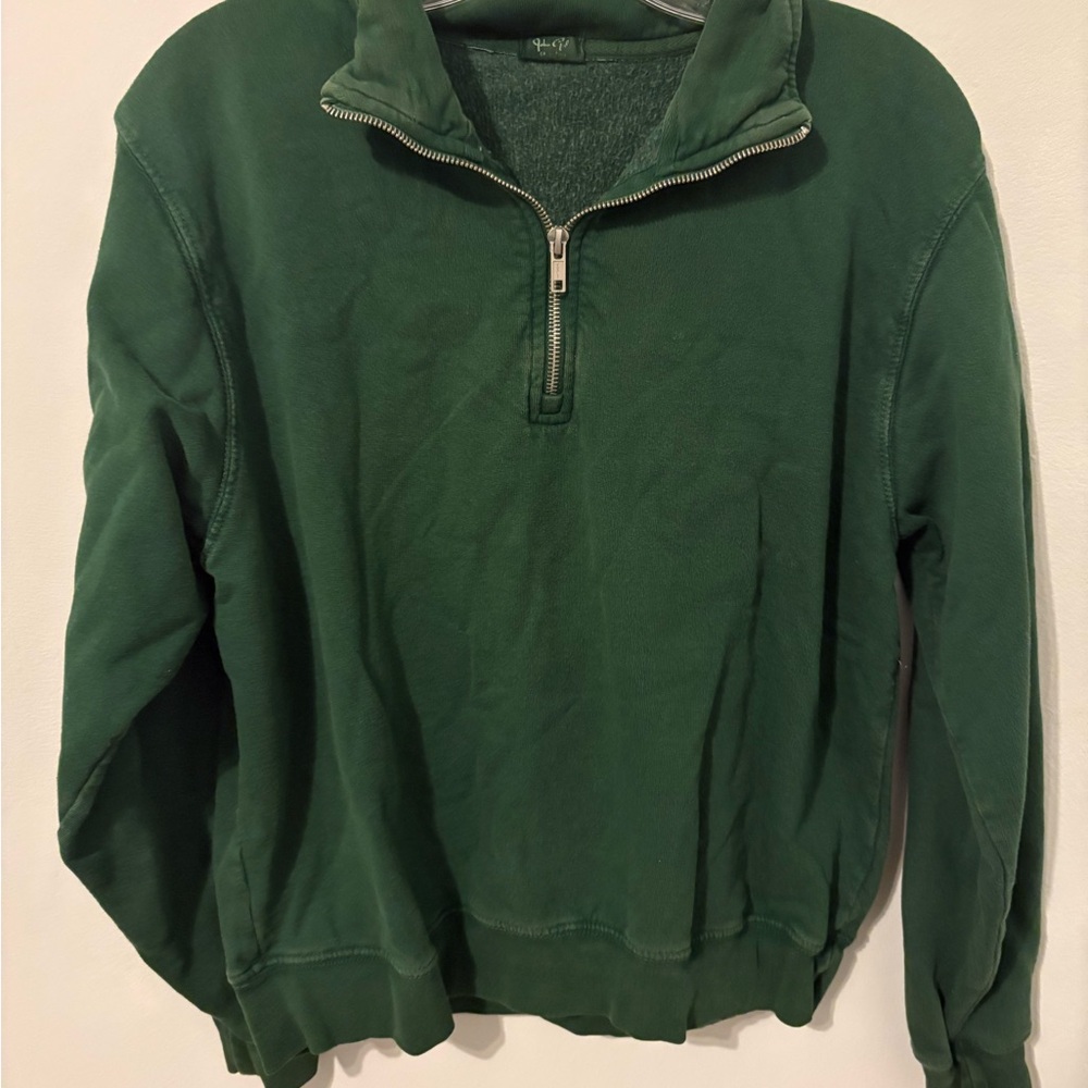Green Brandy Melville Quarter Zip